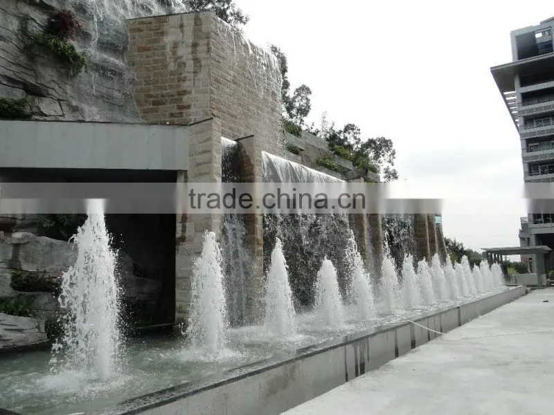 Wall waterfall fountain in guangzhou city