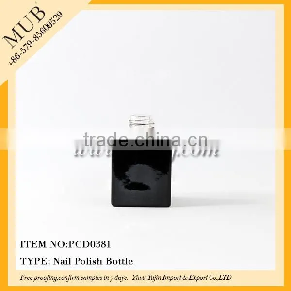 15ml Black unique empty nail polish bottle wholesale