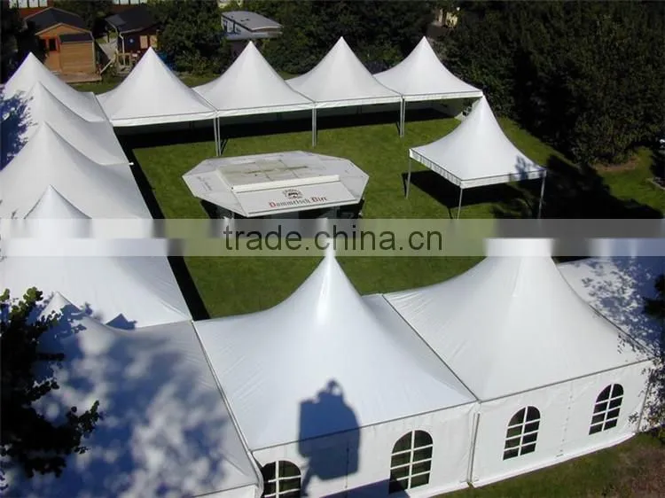Popular easy up movable outdoor pagoda tent for events 10m diameter hexagonal frame tent