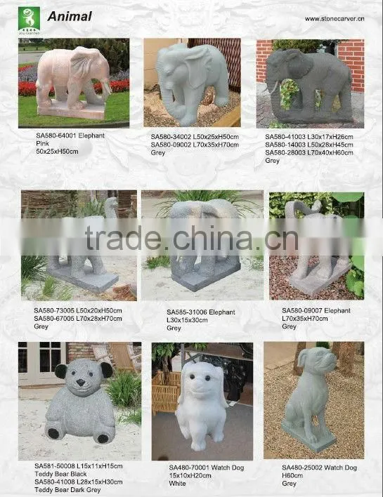 Granite stone sculpture owl