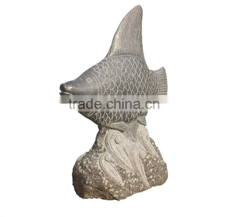 Garden Ornament Fish Stone Statue