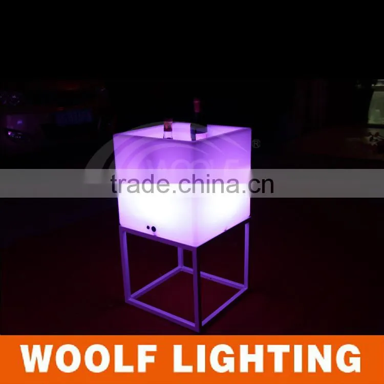 led large plastic cheap ice champagne bucket