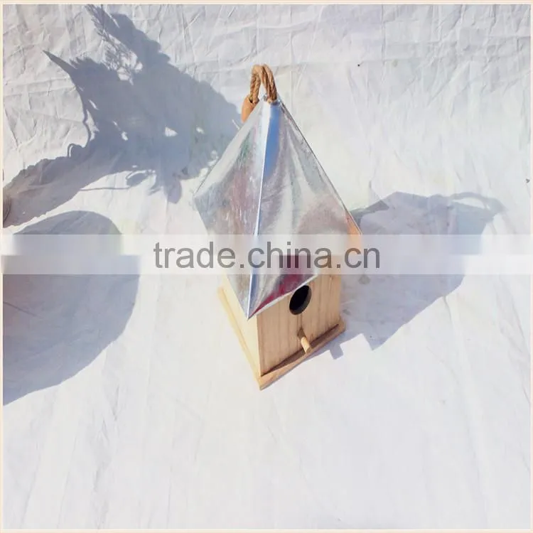 New unfinished wooden bird house wholesale, hot sale wooden bird house