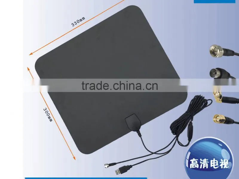 Factory HD Clear Digital Indoor TV Antenna, Free To Air Flat Amplified TV Antenna 50miles Range Strong Signal America TV Antenna