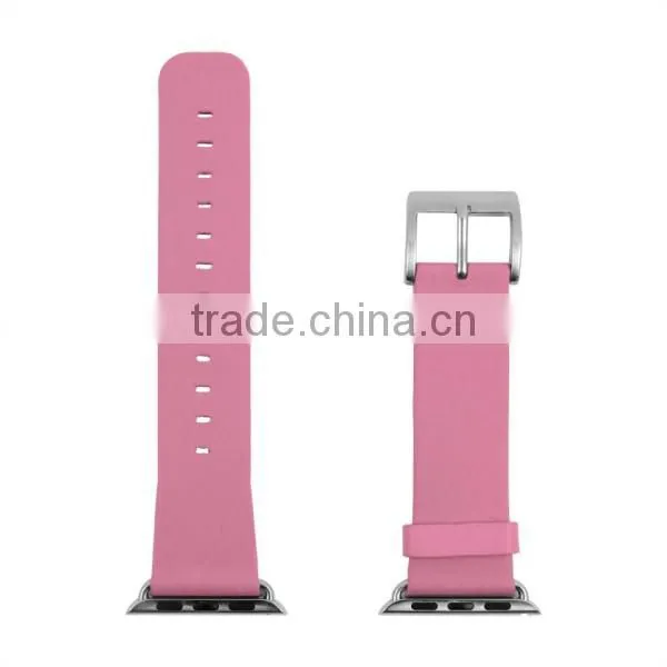 Quality Guaranteed Make To Order Imported Leather Fake Leather Watch Strap For Apple Watch Band