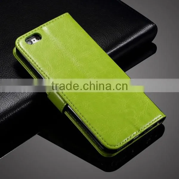 Wholesale leather wallet design cell phone case for iphone 6 6s with card slot