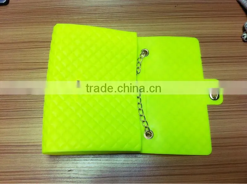 New Fluorescence Candy Color Diamond shape Silicon Shoulder Bag
