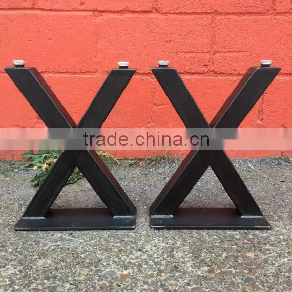 New style 16 inch X shape iron metal park bench leg for sale