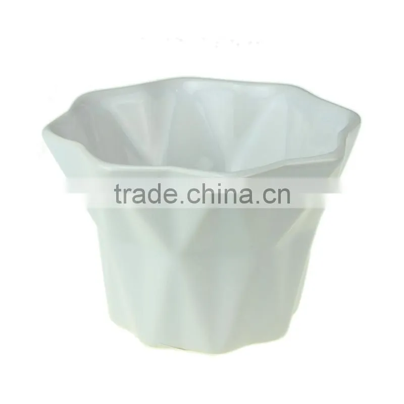 4.5"diamond shape new design ceramic icecream bowl