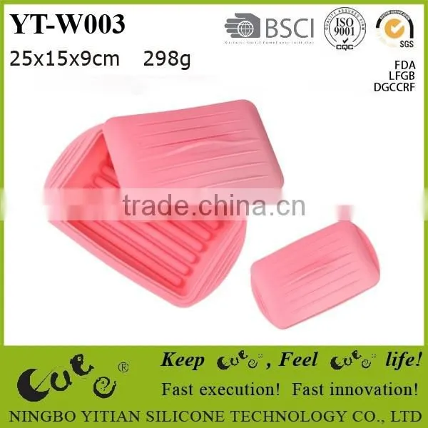 silicone oblong shape lunch box