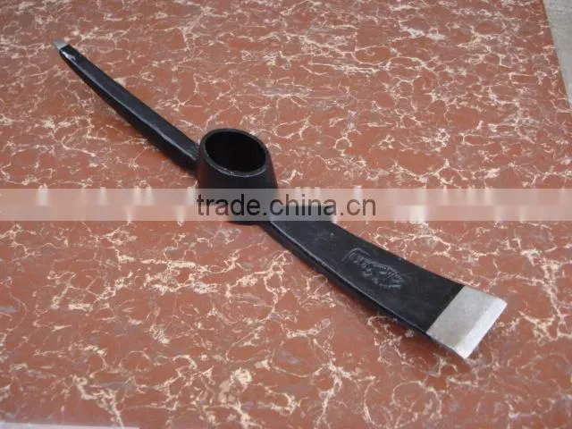 drop forged rail way steel pick/pickaxe head