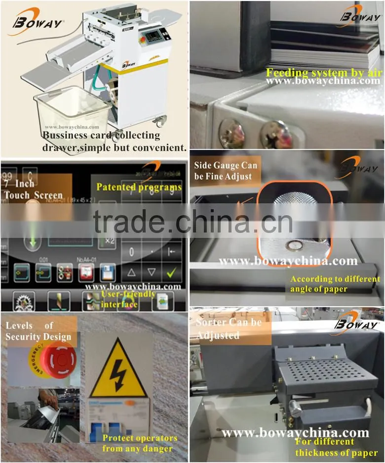 BOWAY Q330C High Speed 320mm X 999mm auto paper feeding Business Card Cutter