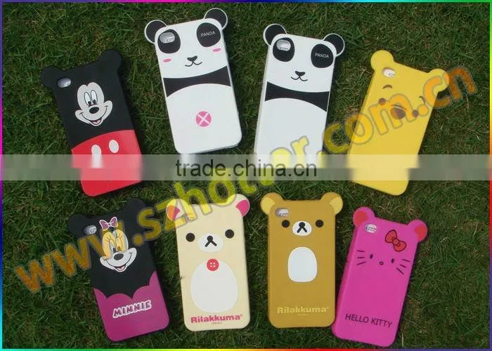 popular most fashion silicone mobile phone case for ip4/4S