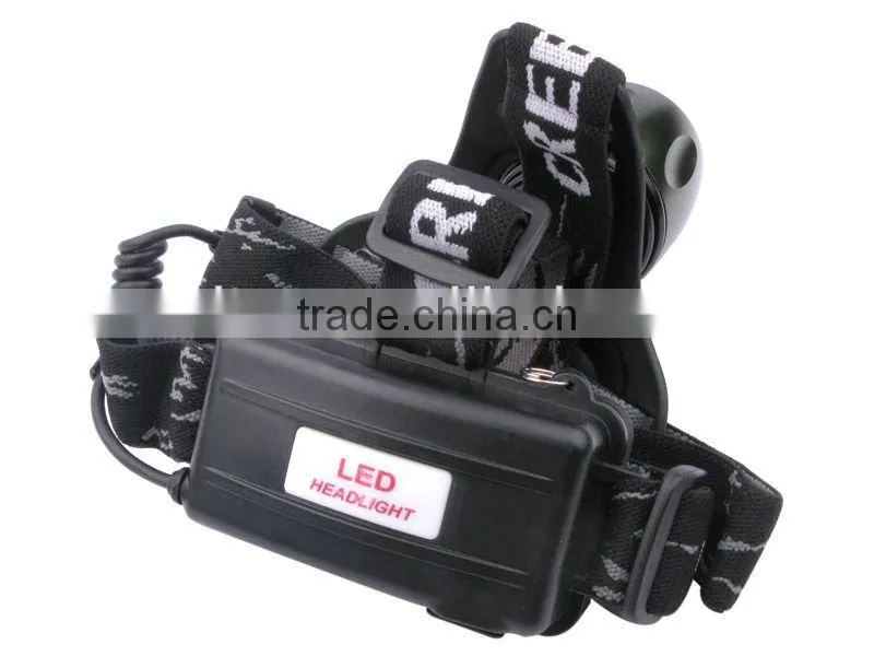 XM-L T6 LED 3-Mode 800LM High Power Zoom Focus Head Lamp