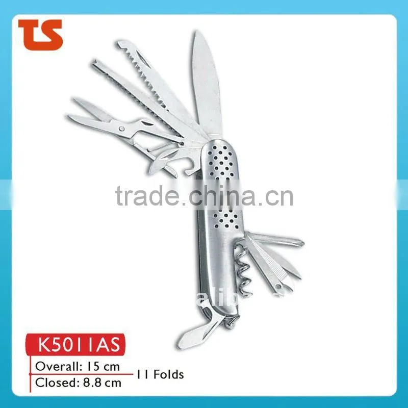 2014 New design multi function novelty pocket knife with LED light K5011G4