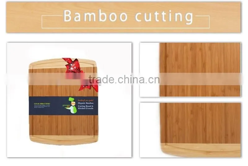 AONONG MOSO Bamboo Radian Corner Shape Cutting Board Kitchen Active Antibacterial Butcher Block