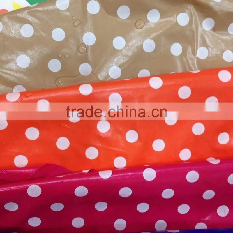 Outdoor windproof jacket fabric nylon taslan fabric pu coated with dot