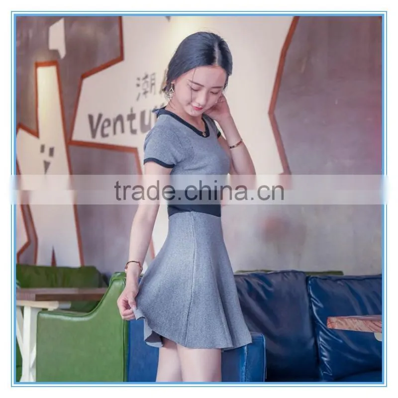 Modern Knit Halter Dress Hollow Out Back Sexy Mature New Ladies Dress