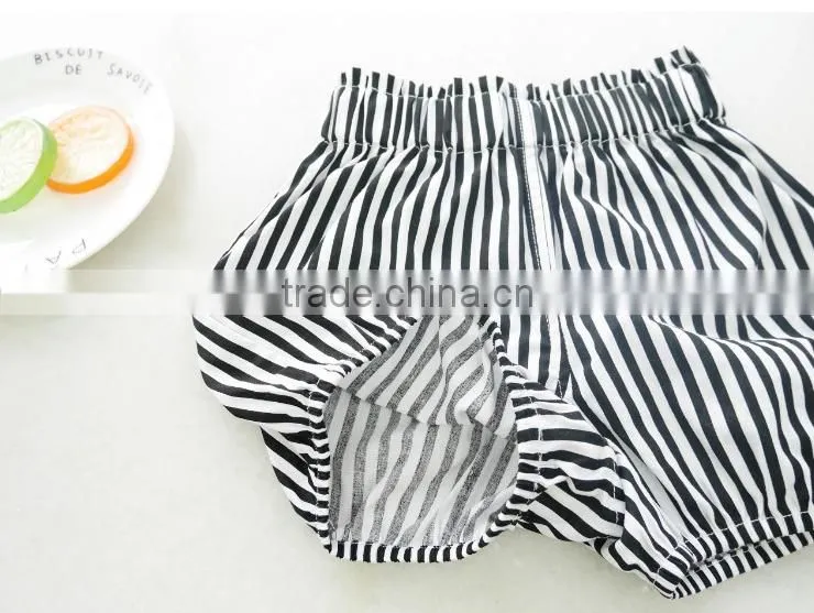 Wholesale Children's Boutique Clothing Stripes Polka Dots Pattern Baby Shorts