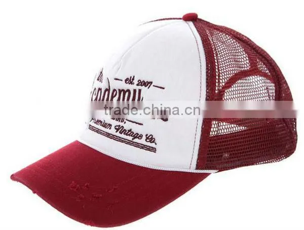 5 panel custom mesh trucker caps embroidery logo