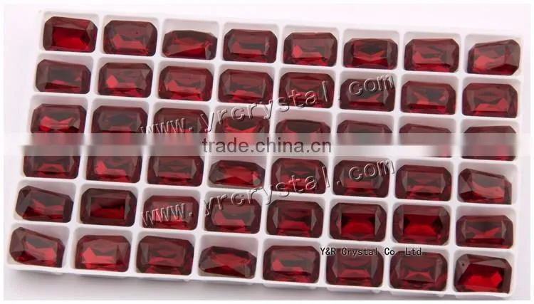 4627 Octagon Crystal 13*18mm Siam Color Stones Beads Foil Back Stones