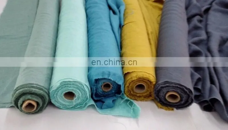 linen /cotton blended very soft fabrics in many colors for clothes in small quantities