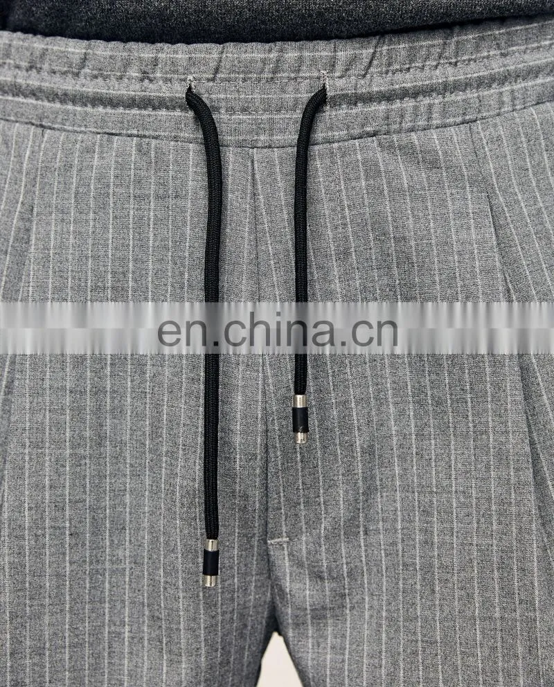 China Supplier OEM Custom Mens Casual Trousers With Drawstring Waistband