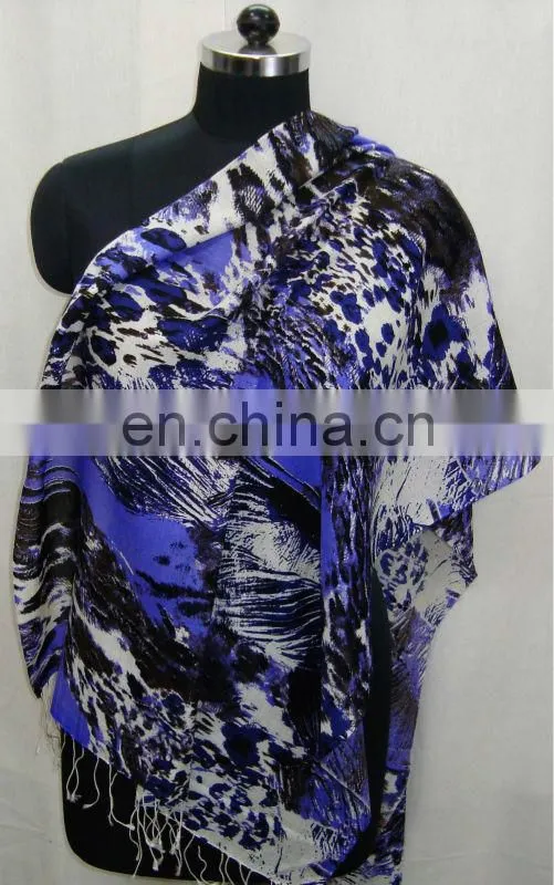 Pashmina Wool ,Silk Pashmina wool printed scarf