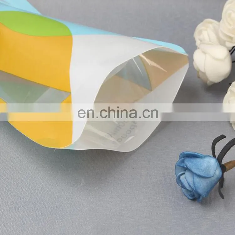 Reusable custom colorful printing plastic liquid stand up spout pouch bag drink pouch with spout