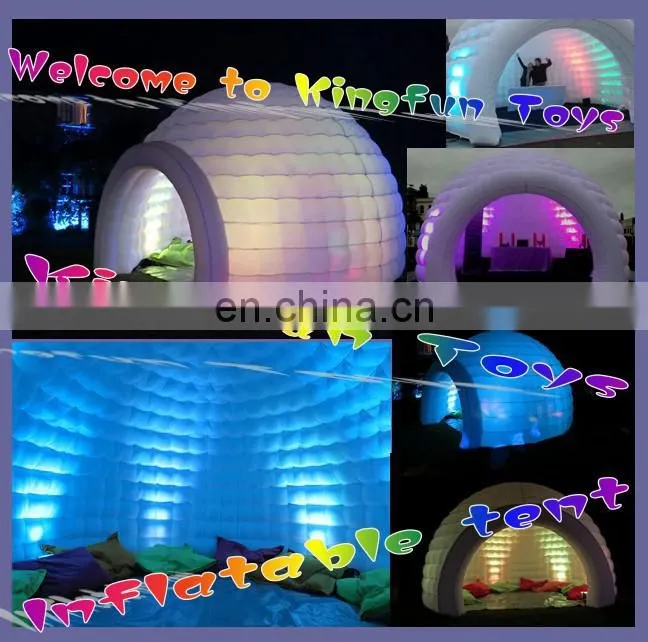 Shinny Silver inflatable shell/air office pod/air igloo dome