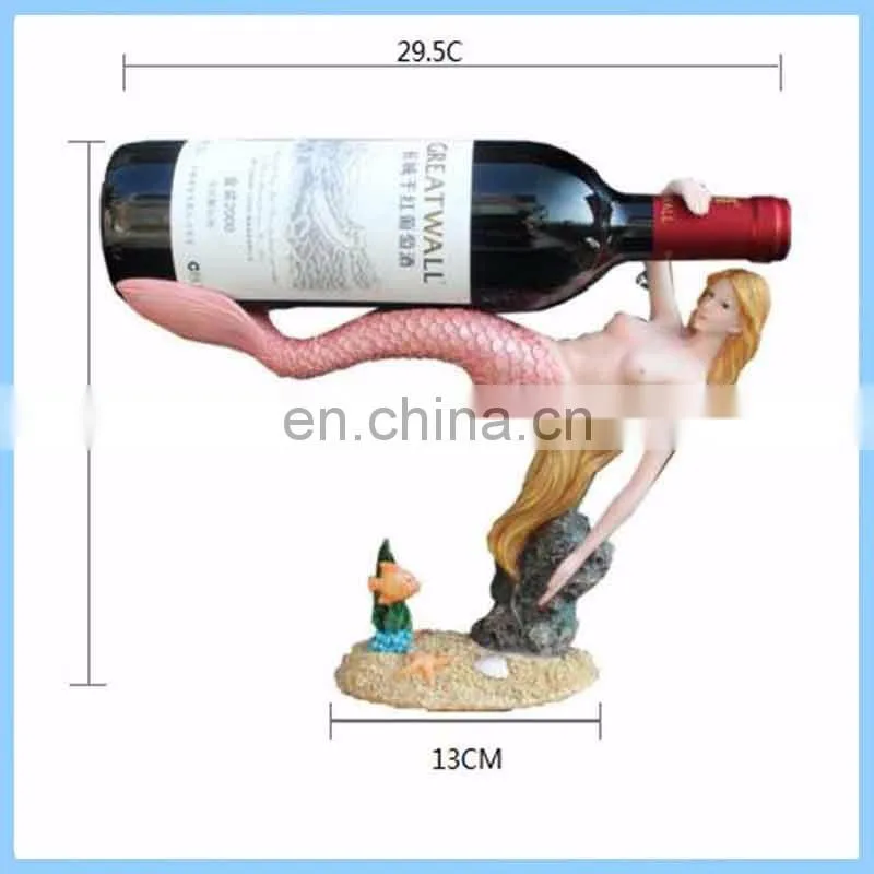 Creative modern minimalist home resin crafts animal bird peacock modeling red wine rack