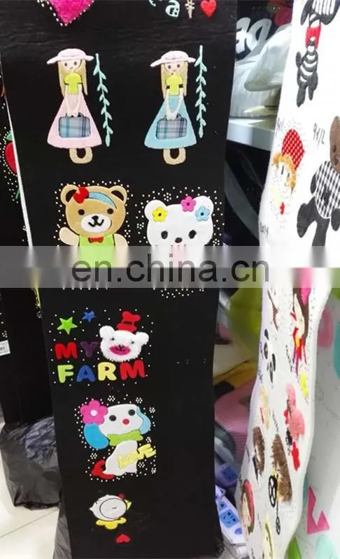 New Design Umbrella Hot Fix Motif Chenille Rhinestone Decorative Embroidered Patches