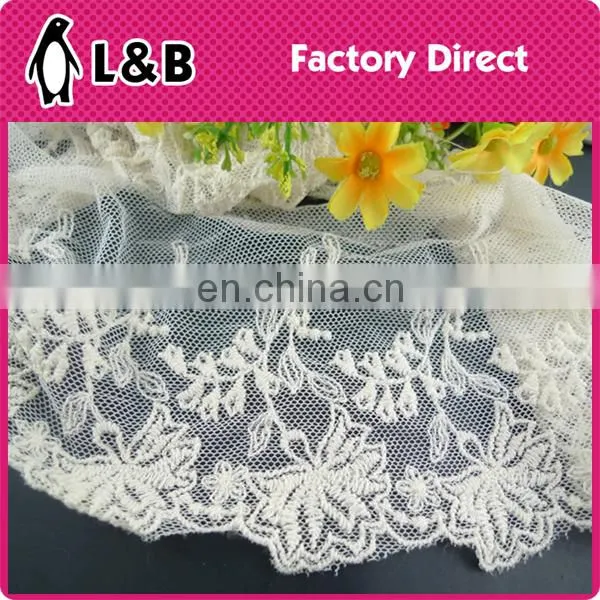 wholesale new design embroidery cotton chemical tulle lace
