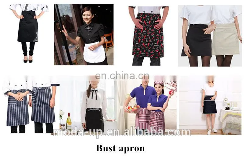 polyester stripe kitchen apron with custom logo high quality from China