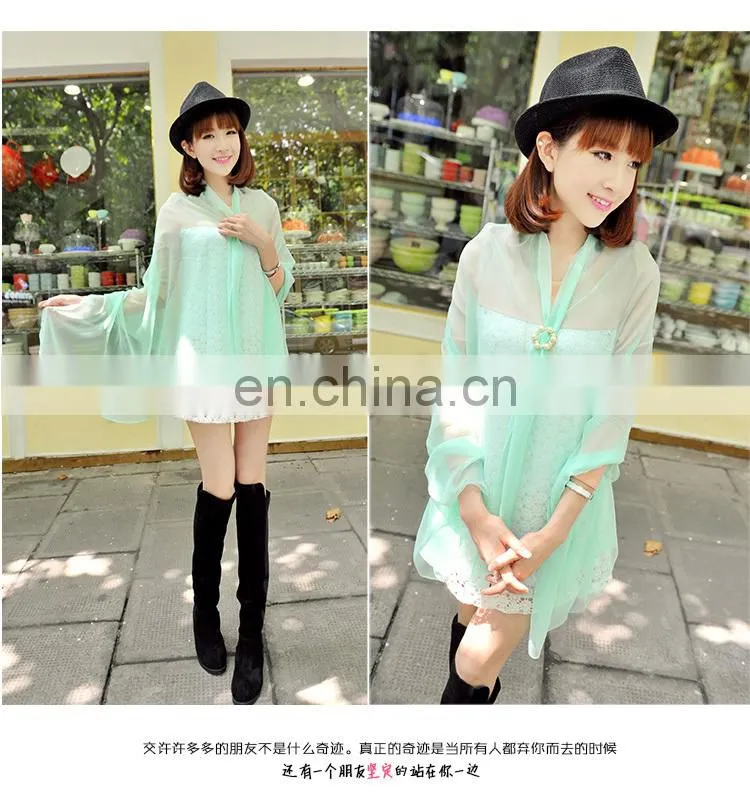 High quality fashion custom-made dark pink chiffon shawl(PD523BL)