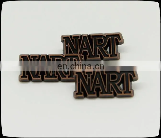 Fashional decorative metal plate with enamel handbag logo metal plate