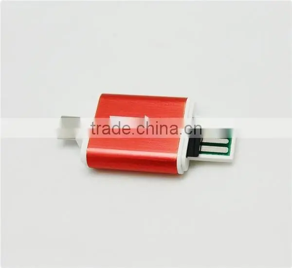 Aluminium Alloy TF card Micro USB OTG Smart Card Reader
