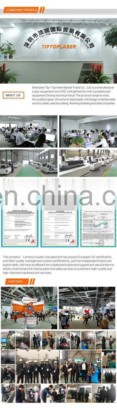 High quality customized European standard mold CNC fiber laser cutting machines 1000 W