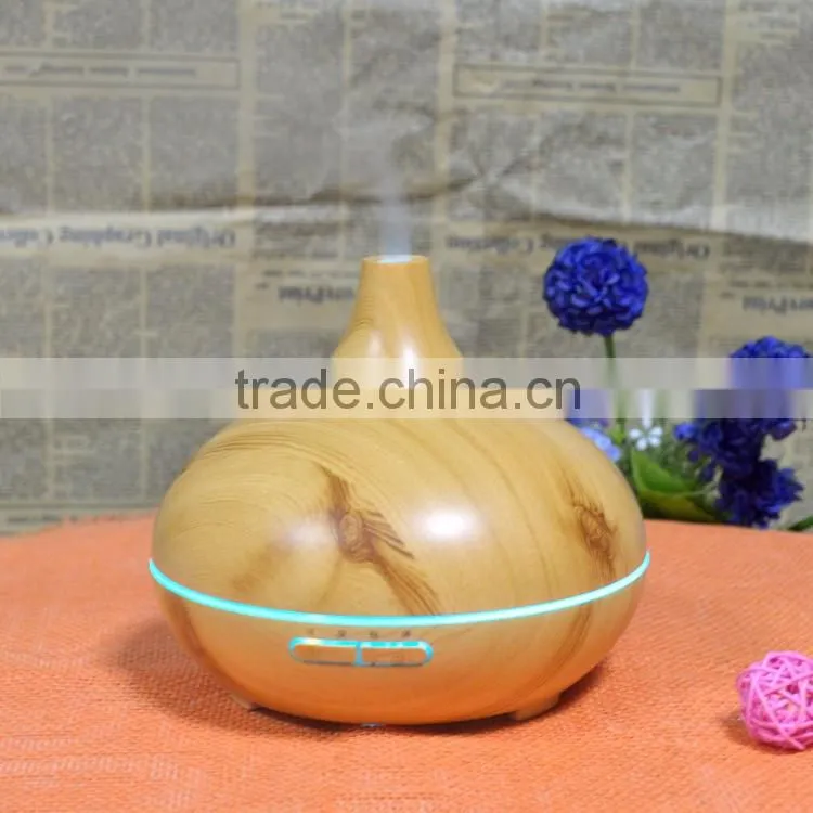 300ml Cool Mist Humidifier Ultrasonic Aroma Essential Oil Diffuser for Office Home Bedroom Living Room Study Yoga Spa Wood Grain