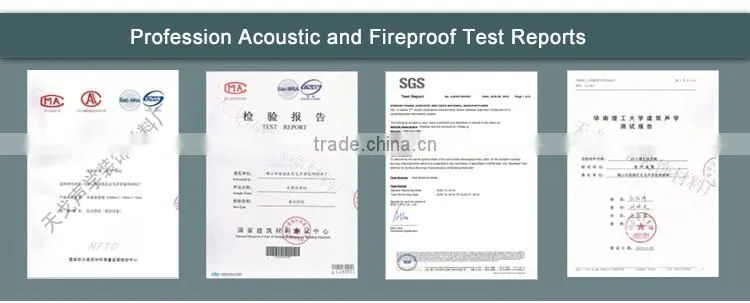 fire proof and sound absorb materials Polyester Fiber Acoustic Panel