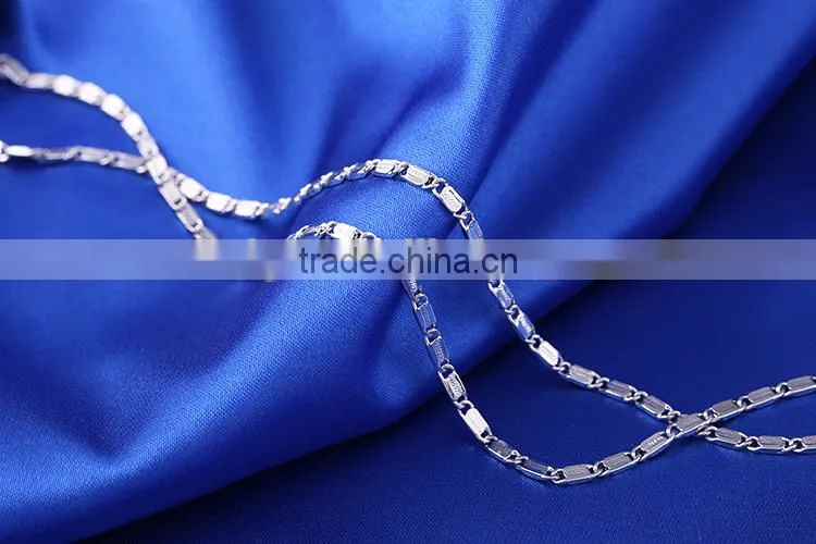 Hot Sales Wholesale Fashion Rhodium Plated Chain Of Beautifu Necklace Jewelry
