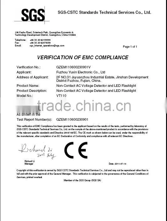 VT130 Pen Type Non Contact AC Voltage Detector Tester