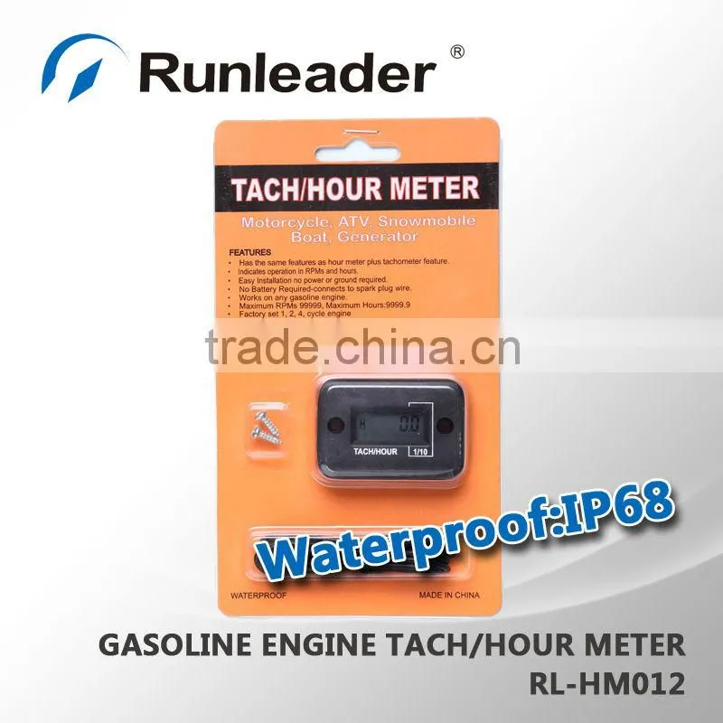 inductive Motorcycle Hour Meter Tachometer for Yamaha,Hongda,Tractor,waterproof