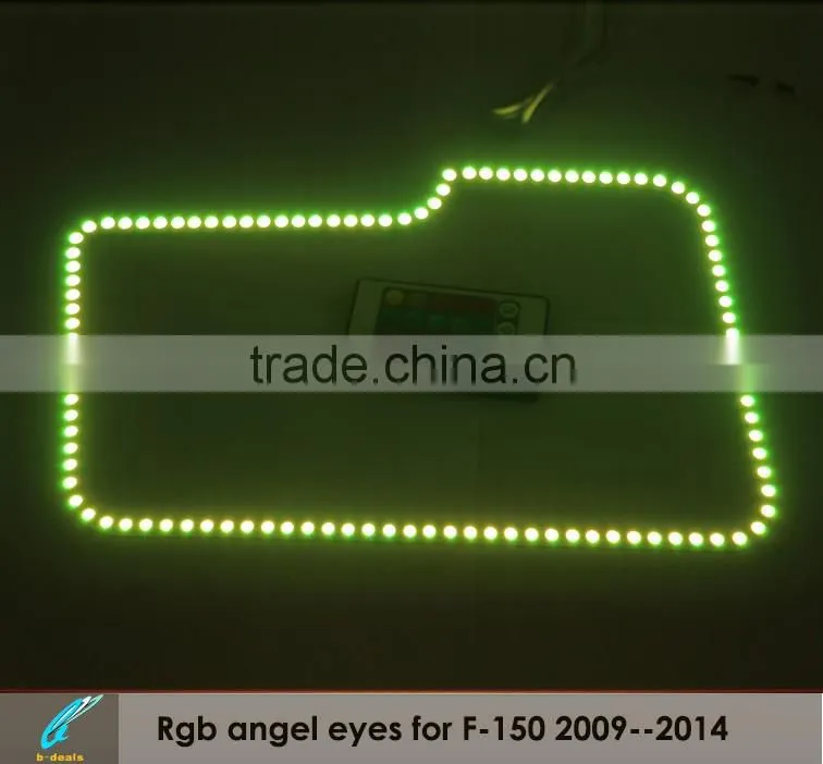 B-deals 5050 Square Multi-Color RGB LED Angel Eye Halo Ring Kit for Ford F150 pickup trucks