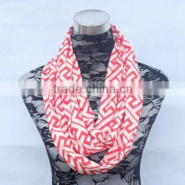 Wholesale Personalized Double Layer Knitted Jersey Infinity Scarf