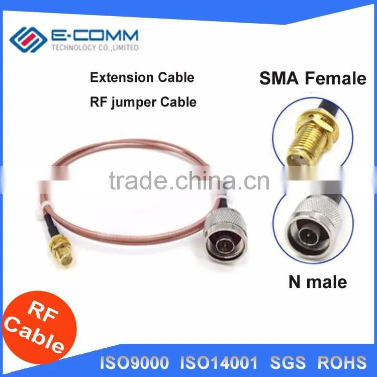 Hot sale WIFI antenna extension leads adapter SMA female switch N type male plug pigtail cable RG58 20inch
