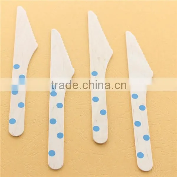 Disposable high quality wooden dinnerware/Dinnerware Sets/brich pocket knife for party