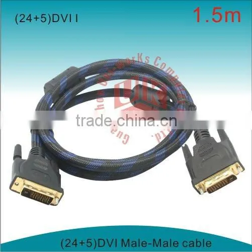 High speed 24+5 DVI male to male cable
