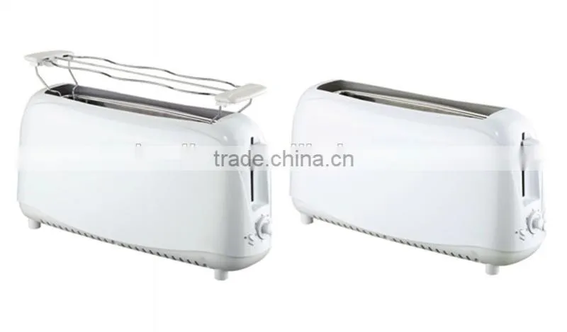 2 Slice Long Slot Toaster With Bun Warmer HT-011