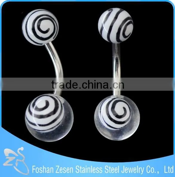 2016 Fancy Barbell Resin Balls Christmas Candy Belly Ring Wholesale